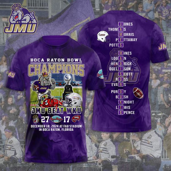 James Madison Dukes Football 3D Apparel - TANTN 10058