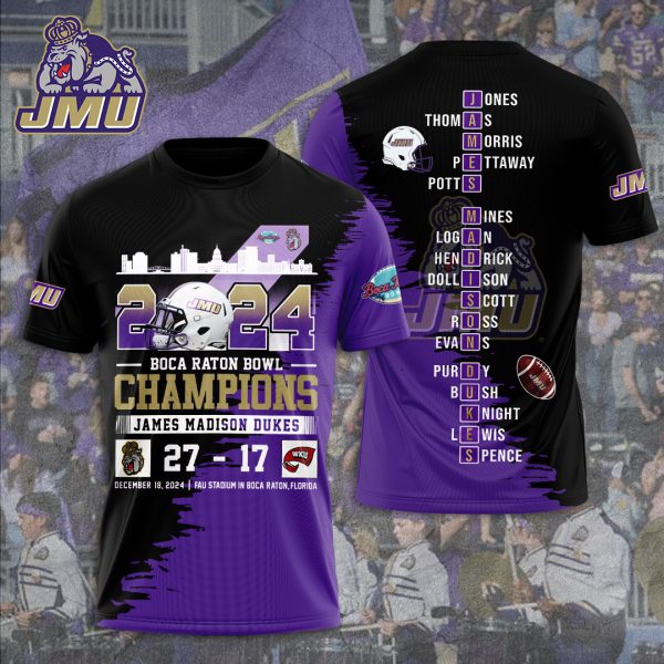 James Madison Dukes Football 3D Apparel - TANTN 10060