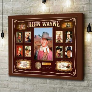 John Wayne Rectangle Canvas With Inner Frame - HOATT 7561