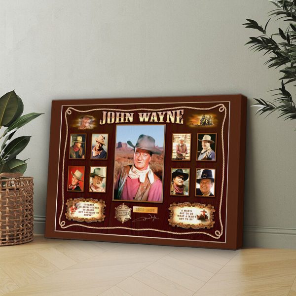 John Wayne Rectangle Canvas With Inner Frame - HOATT 7561