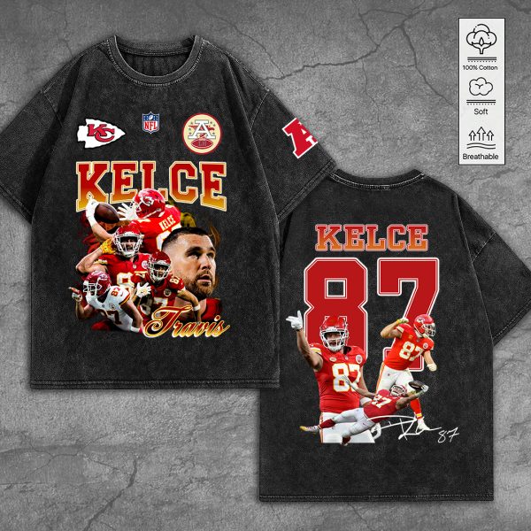 Kansas City Chiefs 2D Acid Washed Cotton Shirt - TANTN 10197