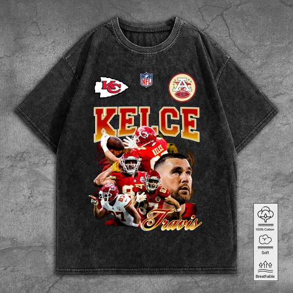 Kansas City Chiefs 2D Acid Washed Cotton Shirt - TANTN 10197