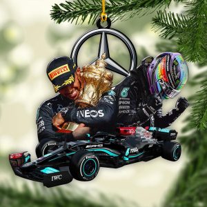 Lewis Hamilton x Mercedes-AMG Petronas F1 Custom Shape 1-sided Acrylic Ornament - HOATT 7399