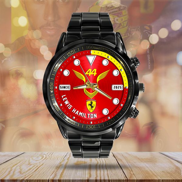 Scuderia Ferrari x Lewis Hamilton Black Stainless Steel Watch - MAITM 9359