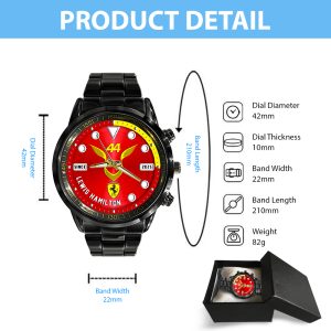 Scuderia Ferrari x Lewis Hamilton Black Stainless Steel Watch - MAITM 9359