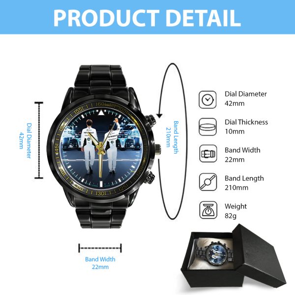 Mercedes-AMG Petronas F1 Black Stainless Steel Watch - TANTN 9739