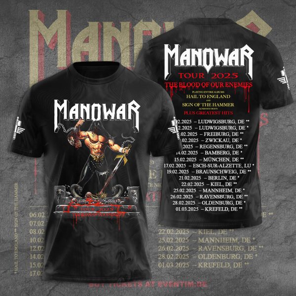 Manowar Band 3D Apparel - TANTN 10012