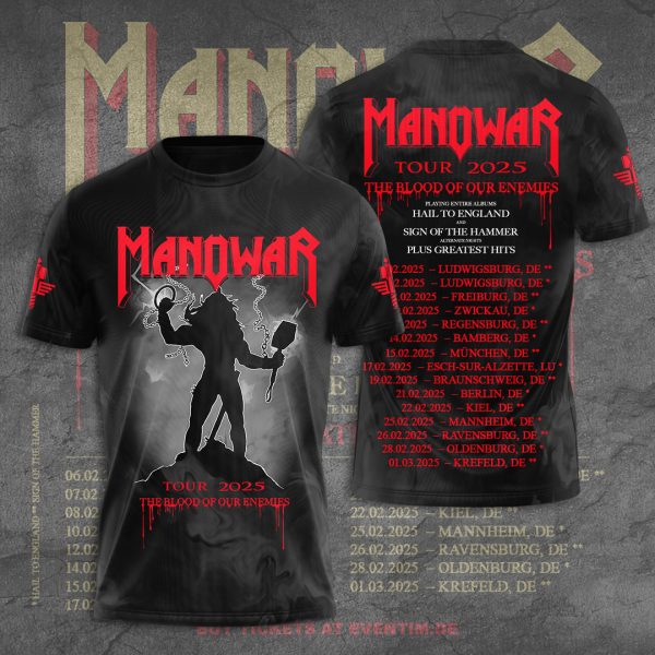 Manowar Band 3D Apparel - TANTN 10014