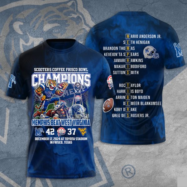 Memphis Tigers Football 3D Apparel - TANTN 10085