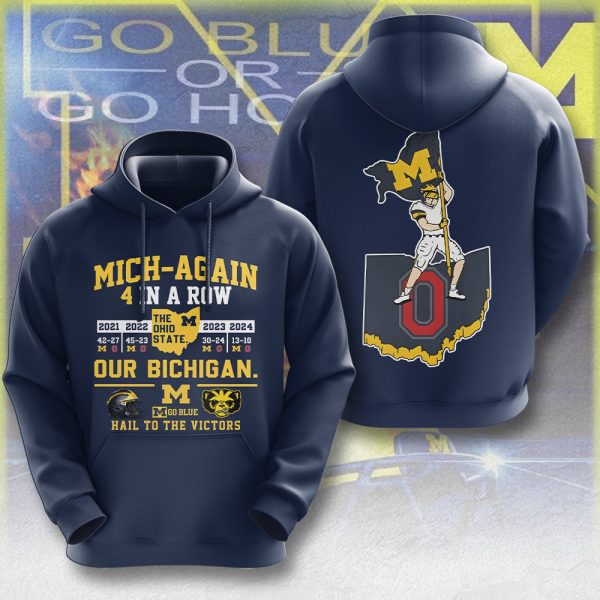 Michigan Wolverines Football 3D Apparel - MAITM 9141