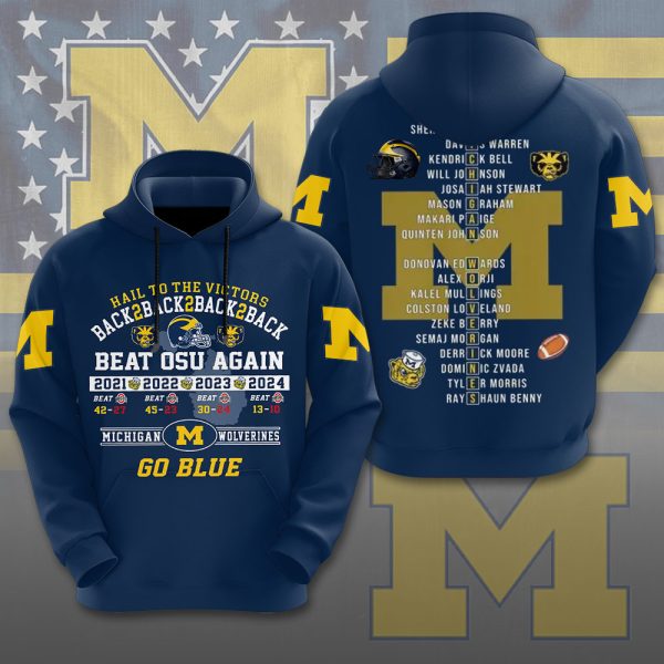 Michigan Wolverines Football 3D Apparel - MAITM 9043