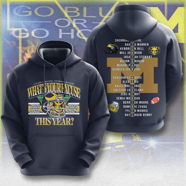 Michigan Wolverines Football 3D Apparel - MAITM 9046