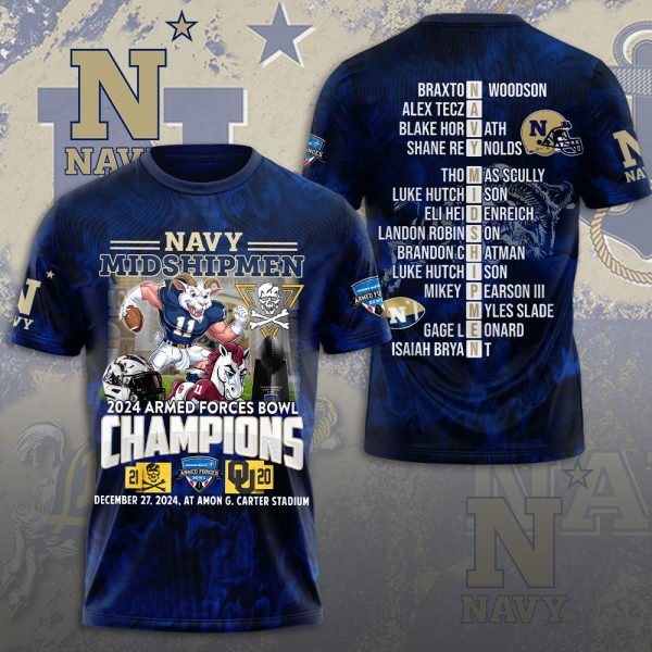 Navy Midshipmen Football 3D Apparel - MAITM 9394