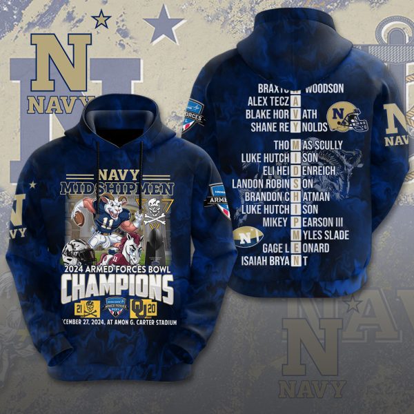 Navy Midshipmen Football 3D Apparel - MAITM 9394