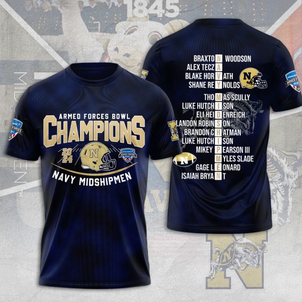 Navy Midshipmen Football 3D Apparel - MAITM 9395