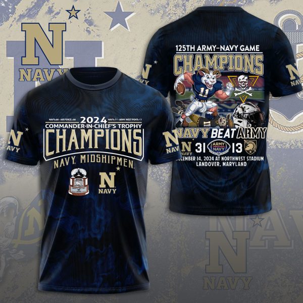 Navy Midshipmen Football 3D Apparel - MAITM 9293