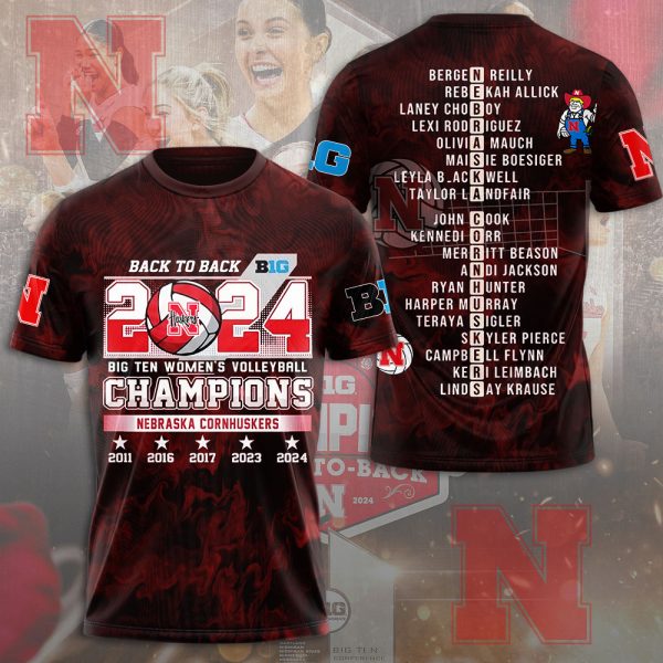 Nebraska Cornhuskers Women's Volleyball 3D Apparel - MAITM 9050