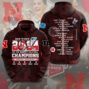 Nebraska Cornhuskers Women's Volleyball 3D Apparel - MAITM 9050