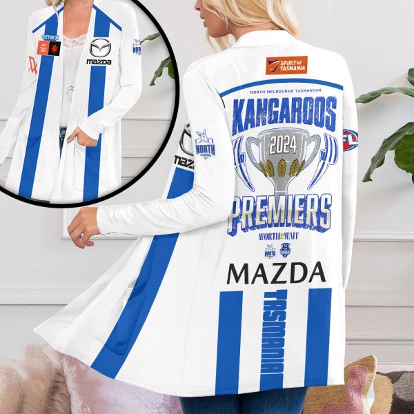 North Melbourne FC Women's Patch Pocket Cardigan - MAITM 9063