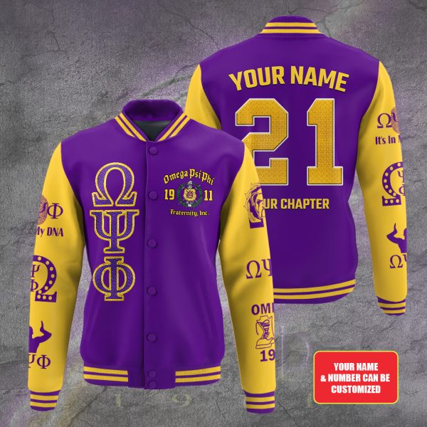 Personalized Omega Psi Phi Varsity Jacket – TANTN 10169