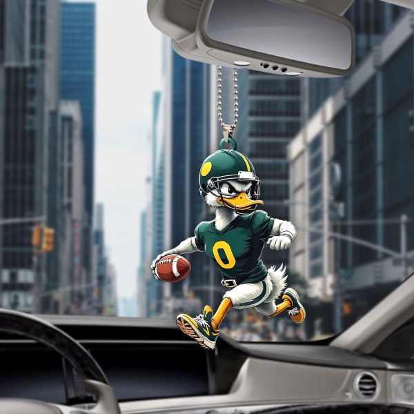 Oregon Ducks Football Custom Shape 2-sided Acrylic Car Ornament - HOATT 7755