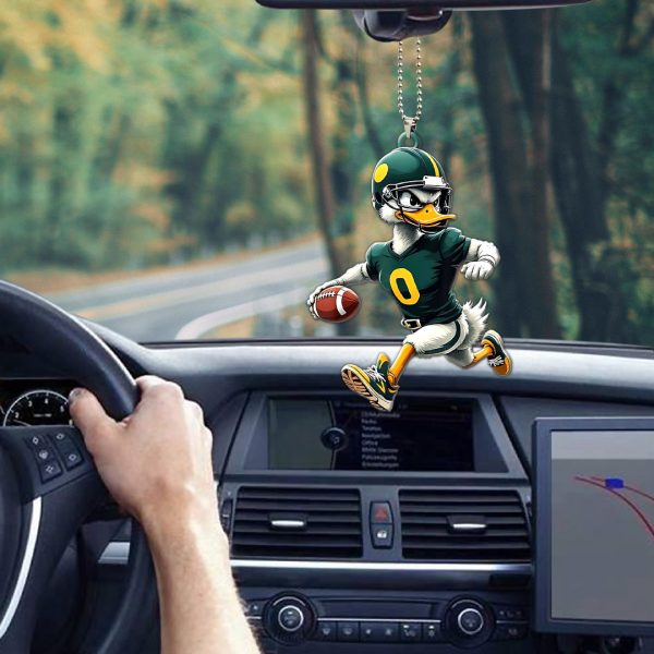 Oregon Ducks Football Custom Shape 2-sided Acrylic Car Ornament - HOATT 7755