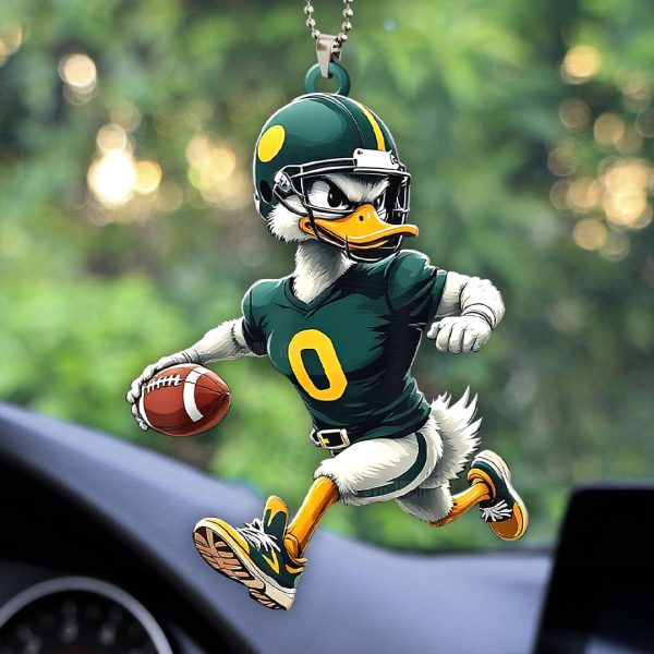 Oregon Ducks Football Custom Shape 2-sided Acrylic Car Ornament - HOATT 7755