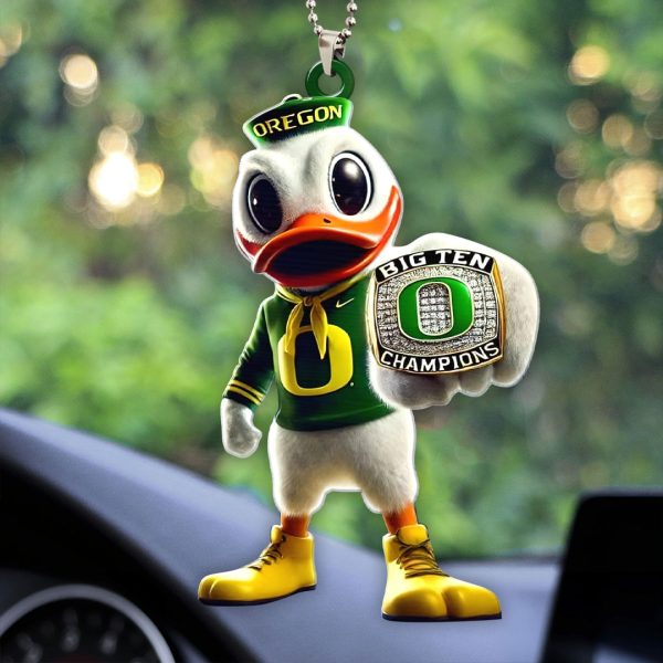 Oregon Ducks Football Custom Shape 2-sided Acrylic Car Ornament - HOATT 7756