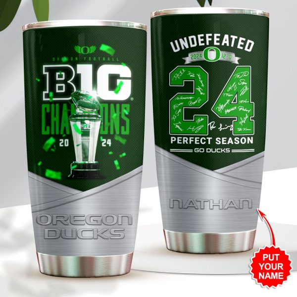 Personalized Oregon Ducks Football Tumbler Cup - HOATT 7712