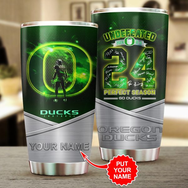 Personalized Oregon Ducks Football Tumbler Cup - HOATT 7574