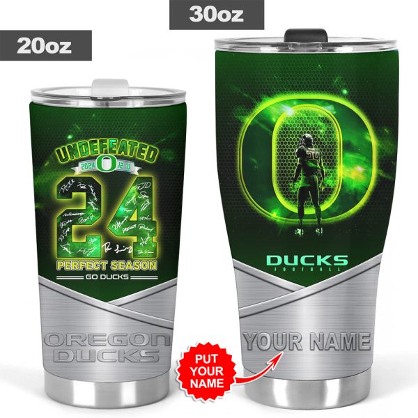 Personalized Oregon Ducks Football Tumbler Cup - HOATT 7574