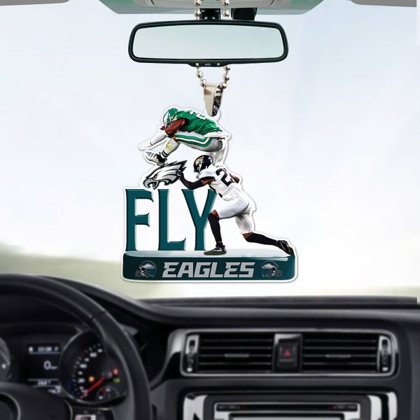 Philadelphia Eagles Custom Shape Clear 1-sided Car Ornament - MAITM 9392