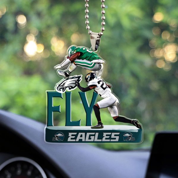 Philadelphia Eagles Custom Shape Clear 1-sided Car Ornament - MAITM 9392