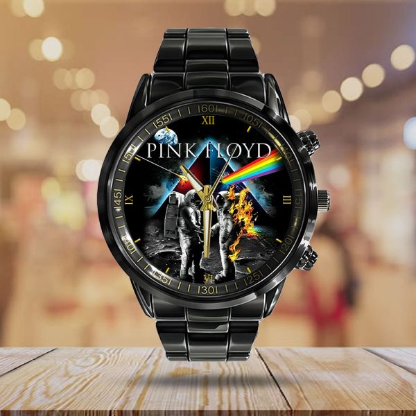 Pink Floyd Black Stainless Steel Watch - HOATT 7489