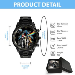 Pink Floyd Black Stainless Steel Watch - HOATT 7489