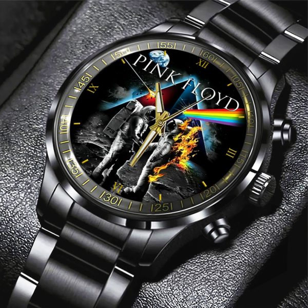 Pink Floyd Black Stainless Steel Watch - HOATT 7489