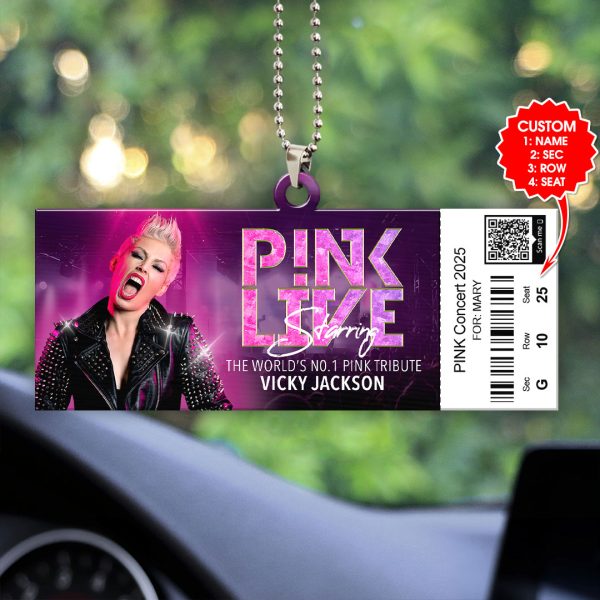 Personalized P!nk Custom Shape 2-sided Acrylic Car Ornament - HOATT 7683