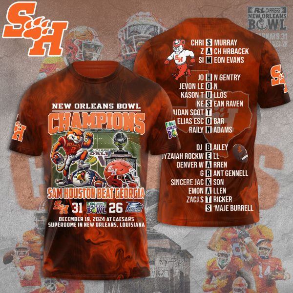 Sam Houston Bearkats Football 3D Apparel - TANTN 10080.1