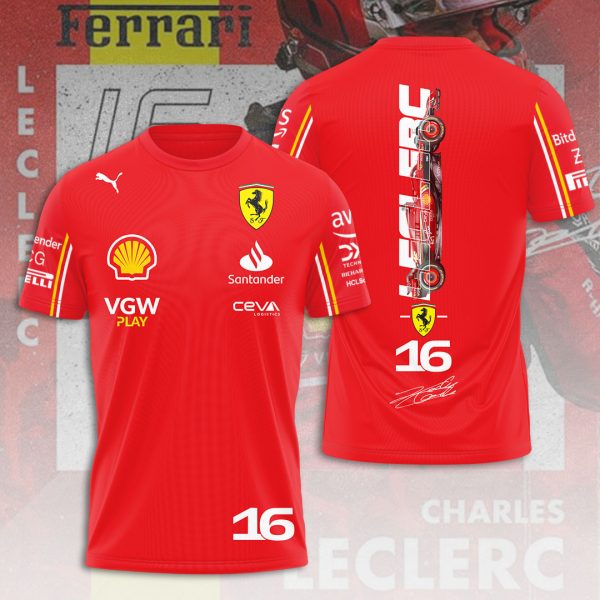 Scuderia Ferrari x Charles Leclerc 3D Apparel - HOATT 7682