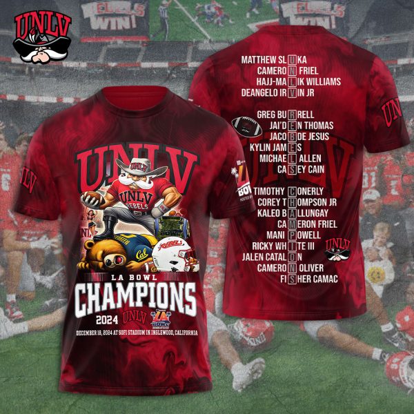 UNLV Rebels Football 3D Apparel - TANTN 10062