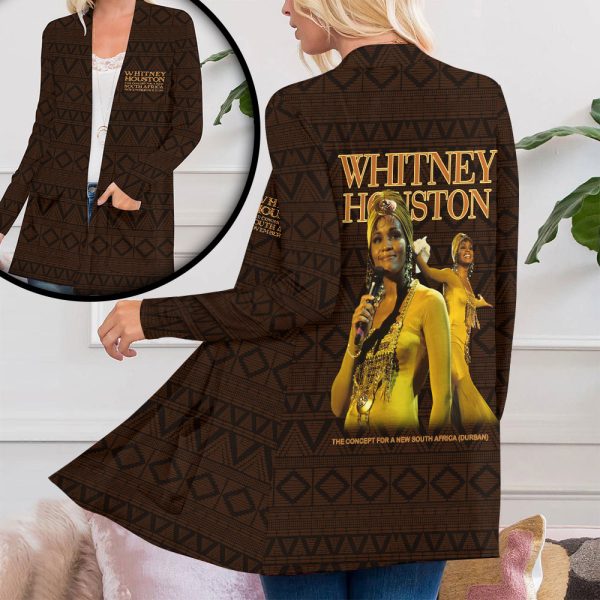 Whitney Houston Women's Patch Pocket Cardigan - HOATT 7416