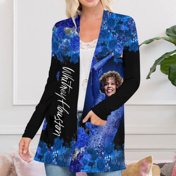 Whitney Houston Women's Patch Pocket Cardigan - HOATT 7420