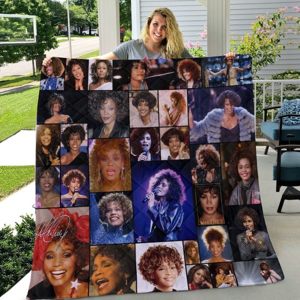 Whitney Houston Quilt Blanket - HOATT 7408