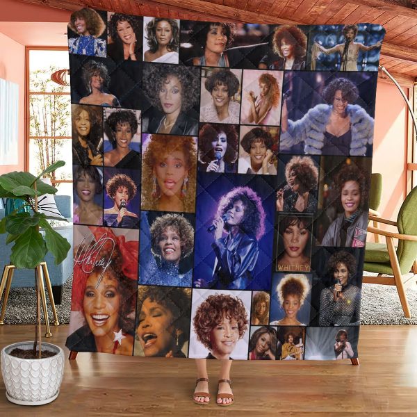 Whitney Houston Quilt Blanket - HOATT 7408