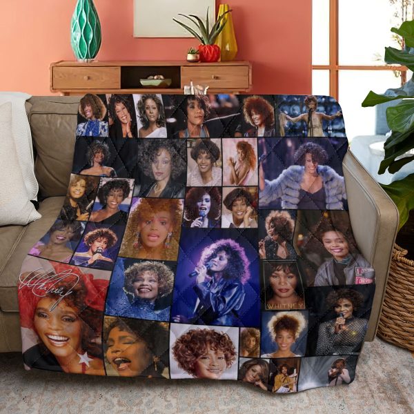 Whitney Houston Quilt Blanket - HOATT 7408