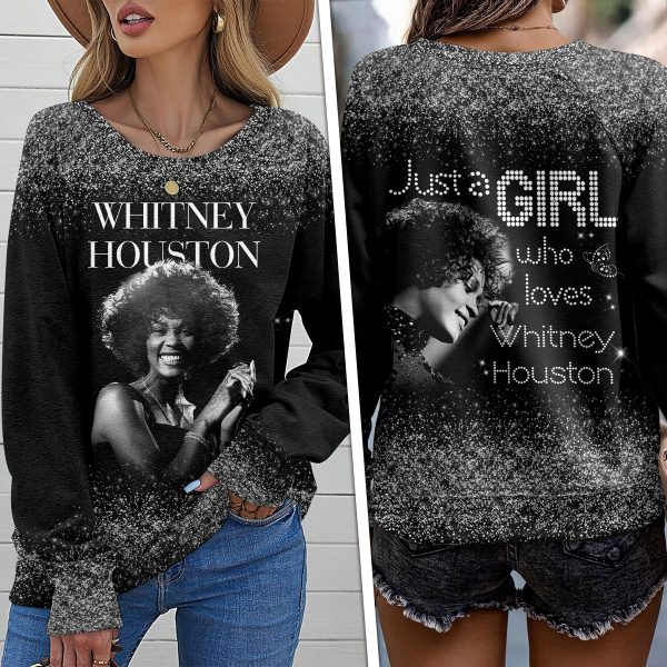 Whitney Houston Round Neck Raglan Sleeve Sweatshirt – HOATT 7414