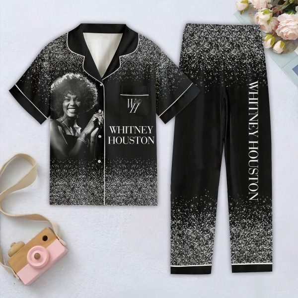 Whitney Houston Women Short Sleeve Pajamas Set - HOATT 7442