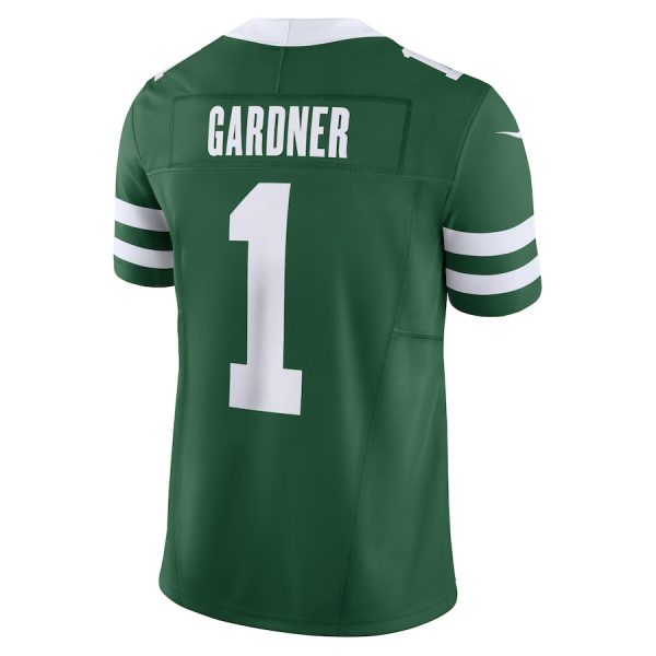 Men's New York Jets Ahmad Sauce Gardner Nike Legacy Green Vapor F.U.S.E. Limited Jersey - GNE DROP413