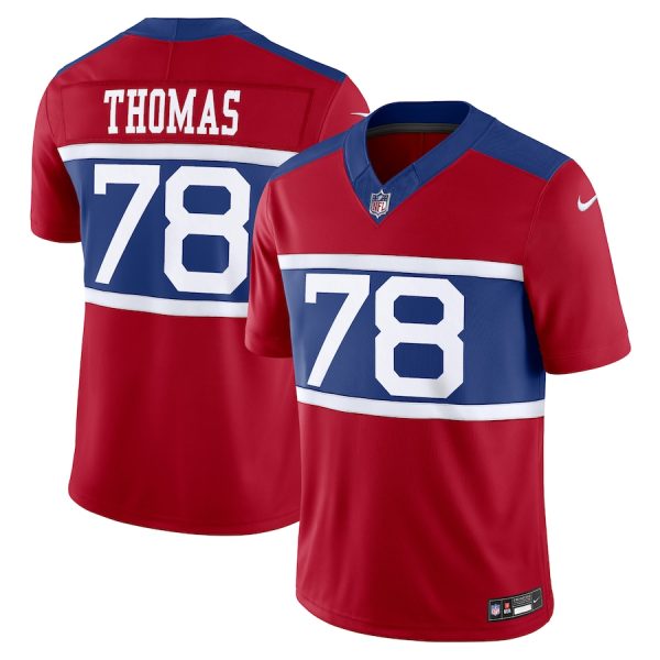 Men's New York Giants Andrew Thomas Nike Century Red Alternate Vapor F.U.S.E. Limited Jersey - GNE DROP571