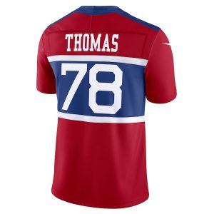 Men's New York Giants Andrew Thomas Nike Century Red Alternate Vapor F.U.S.E. Limited Jersey - GNE DROP571